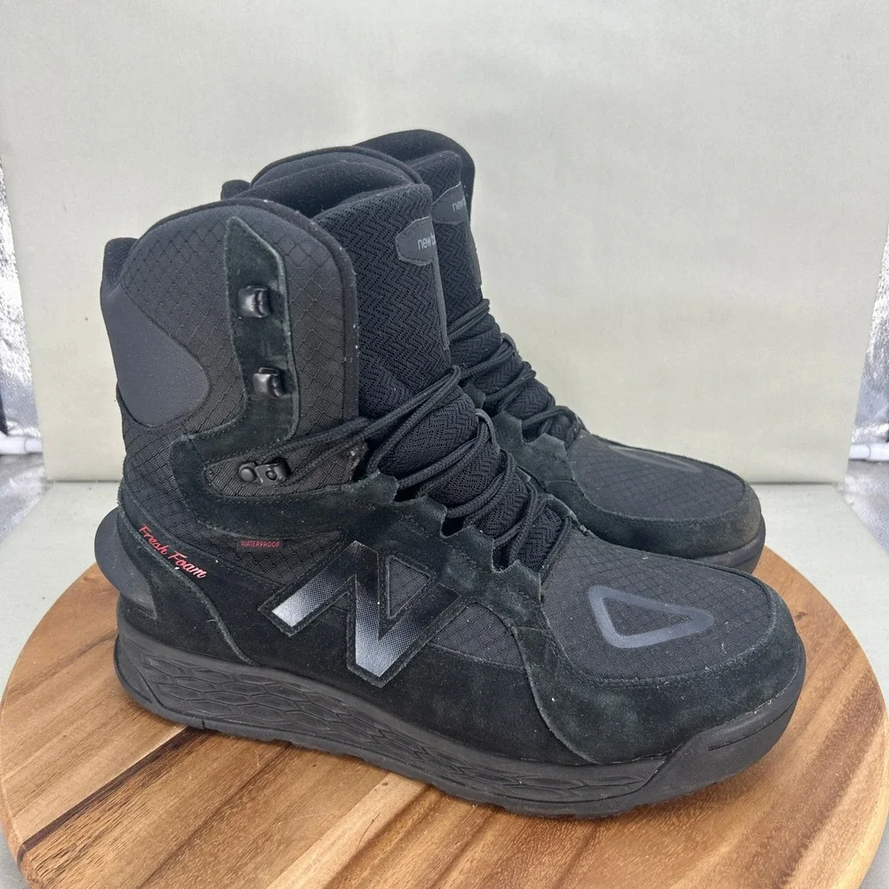 New Balance Fresh Foam 1000 Mens 13 2E Wide Black Waterproof Winter Boots